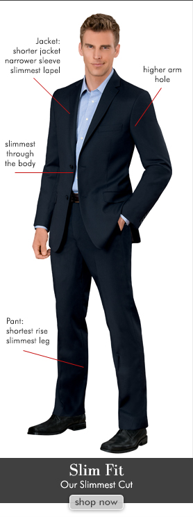 Tailor regular suit store to slim fit